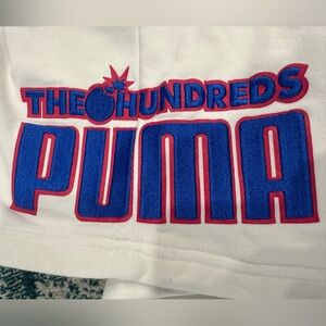 puma x the hundreds white lounge shorts